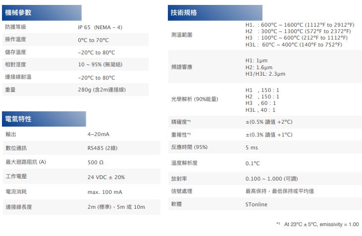 NS10P 台湾三特Sentest 固定式红外线测温仪NS10P 